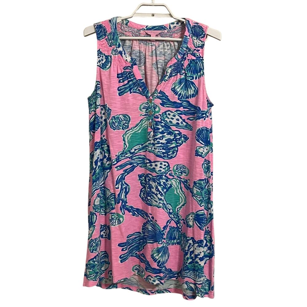 Lilly Pulitzer Essie Tank Dress Seashells by the Seashore Print